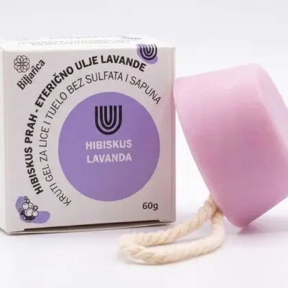 Kruti gel za lice i tijelo &ndash; Hibiskus i lavanda (bez sulfata i sapuna)